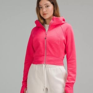 SOLD on eBay Lululemon Scuba Full Zip Cropped Hoodie Lip Gloss Pink 4
